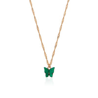 1 green butterfly