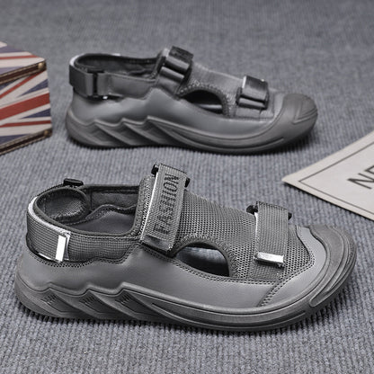 Men's Sandals Soft Sole, 2026 Summer New Rome Vacation Casual Beach Shoes, Clog Shoes, Breathable Closed-Toe Sandals