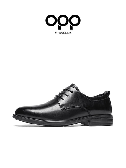 OPP men's shoes spring soft soles versatile business formal casual marriage old money feng leather black British leather shoes men