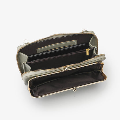 Bolsa de senhora pequena, modelo 2023, com estampado de pedras, fecho horizontal, porta-telemóvel, estilo coreano, alça de ombro diagonal e porta-moedas.