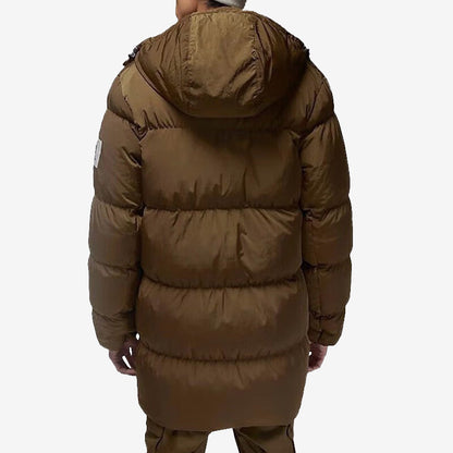 NIKE JORDAN Men's Mid-Length Casual Hooded Jacket Warm Down Jacket DQ7347-385-010