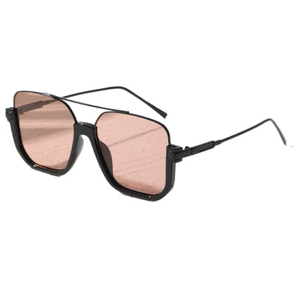 Extra-large frame sunglasses for women, high-end square double-beam pilot sunglasses, UV-blocking and face-enhancing small sunglasses