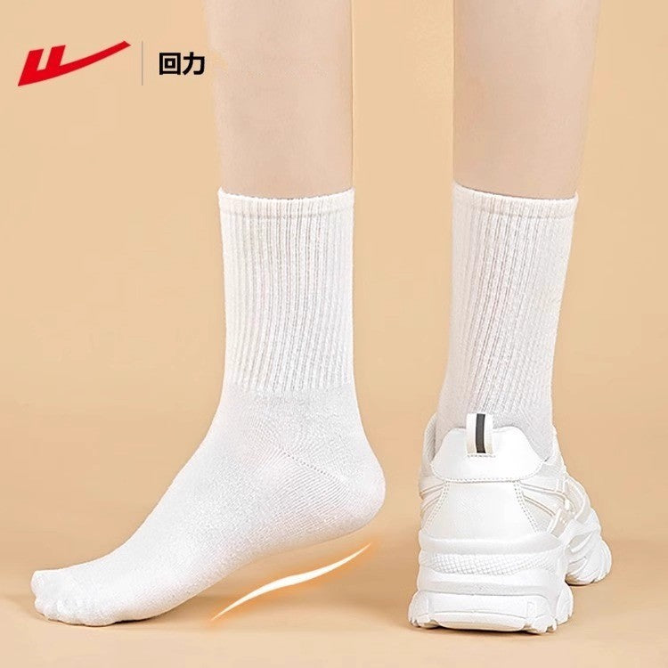 Pullback breathable thick-soled white shoes Korean version of solid color simple new dad shoes collegiate style is not stuffy feet single shoe girl