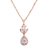 Necklace plated in rose gold