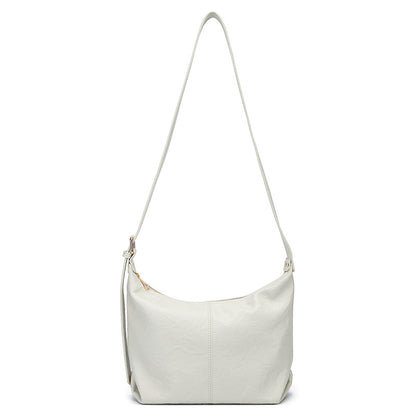 Bolsa de senhora 2025 nova tendência retro em pele macia, modelo dumpling, bolsa tote texturizada, bolsa de ombro a tiracolo.