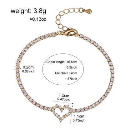 Cross-border European and American full diamond light luxury bracelet, niche design, light luxury style diamond-set zircon tennis ball bracelet for women, never fades