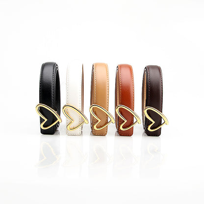 Belt women's wild love buckle premium fashion ladies jeans dress pu leather decoration belt wholesale