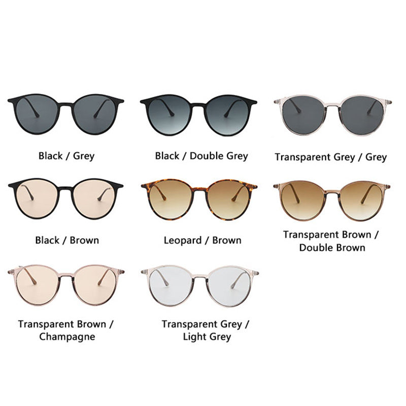 Fashion round face sunglasses women's high-end sense Amazon UV protection sunglasses driver trend sunglasses men