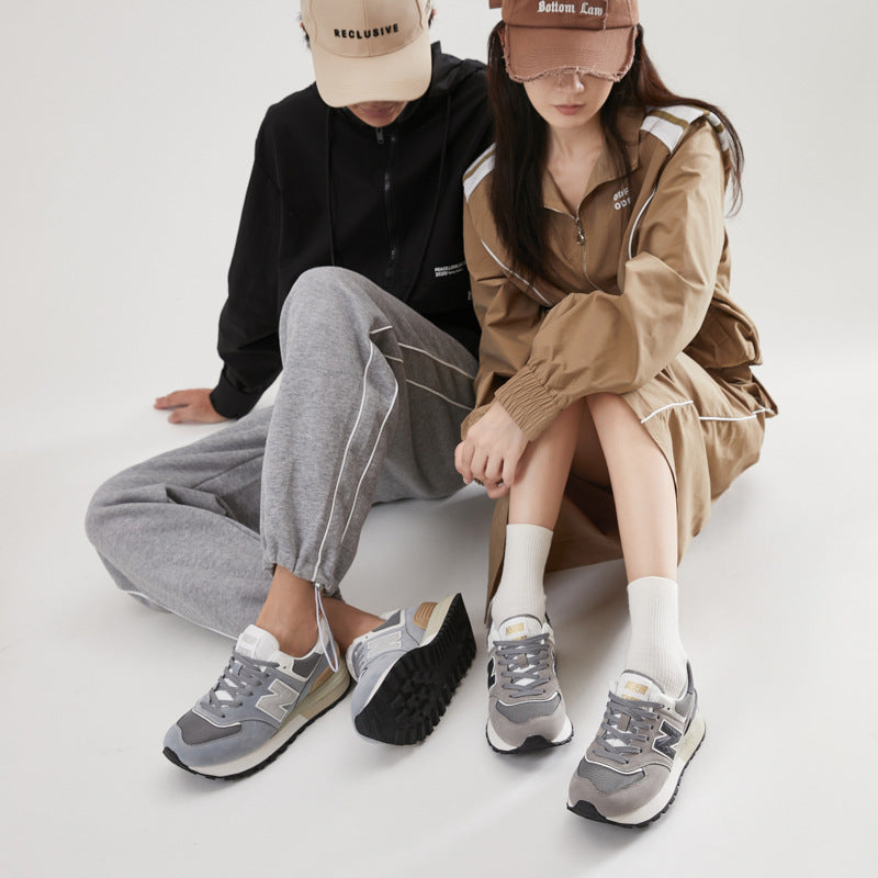 Tênis personalizados de fábrica primavera e outono New Balance Cool Run Height Aumentar Classic 574 Casal Casual Shoes Factory Direct Sales.