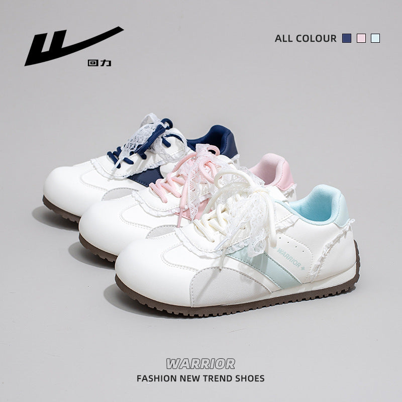 Huili fashion color-blocking casual moral training shoes autumn new versatile youthful and beautiful single shoes high-value student women's shoes