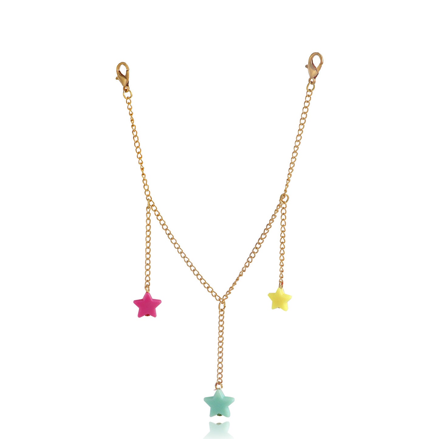 European and American cross-border jewelry, tassels, colorful five-pointed star pendants, trouser pockets, accessories, women's hip-hop style geometric clothing pendants