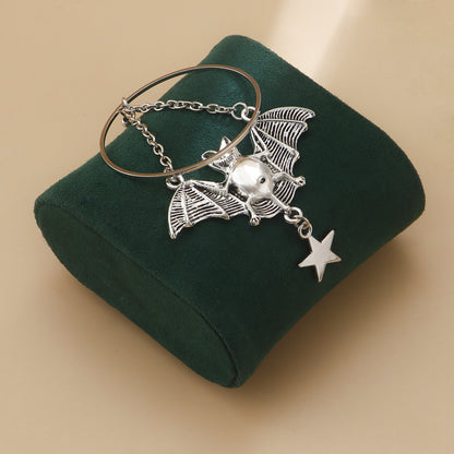 European and American cross-border jewelry, ins, geometric rings, Batman pendants, earrings, earrings, women's earrings, high-end niche