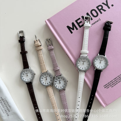 DOUKOU Hot Item Starry Pearl Belt Watch for Women, Students, Simple Commuting Women's Watch, Cross-border Quartz Watch Source