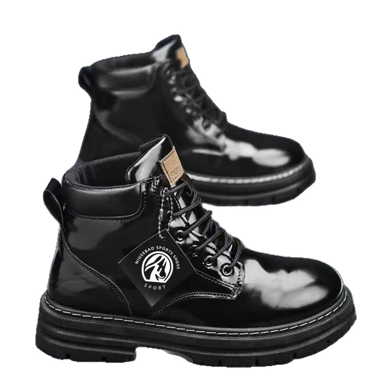 2026 Spring Cross-border Bestselling Martin Boots, New Men's Casual Boots, Vintage British Style Mid-Sleeve Casual Work Boots