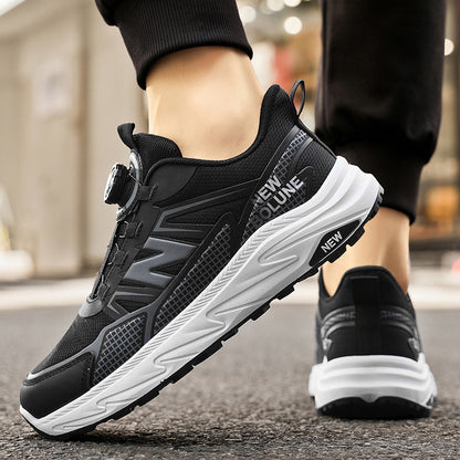 Primavera e outono New Balance Cool Run Renda-Free Tênis Conveniente e Simples verão Respirável Botão Tênis Sapatos Masculinos Atacado