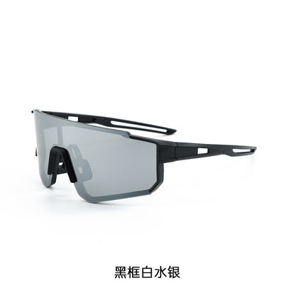 Large-frame glasses, cross-border outdoor one-piece cycling sunglasses, mountaineering fashion polarized sunglasses for men and women, UV protection