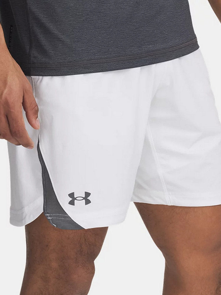 UA Under Armour 25 New Men's Athleisure Comfortable Breathable Versatile White Woven Shorts 1362289-100