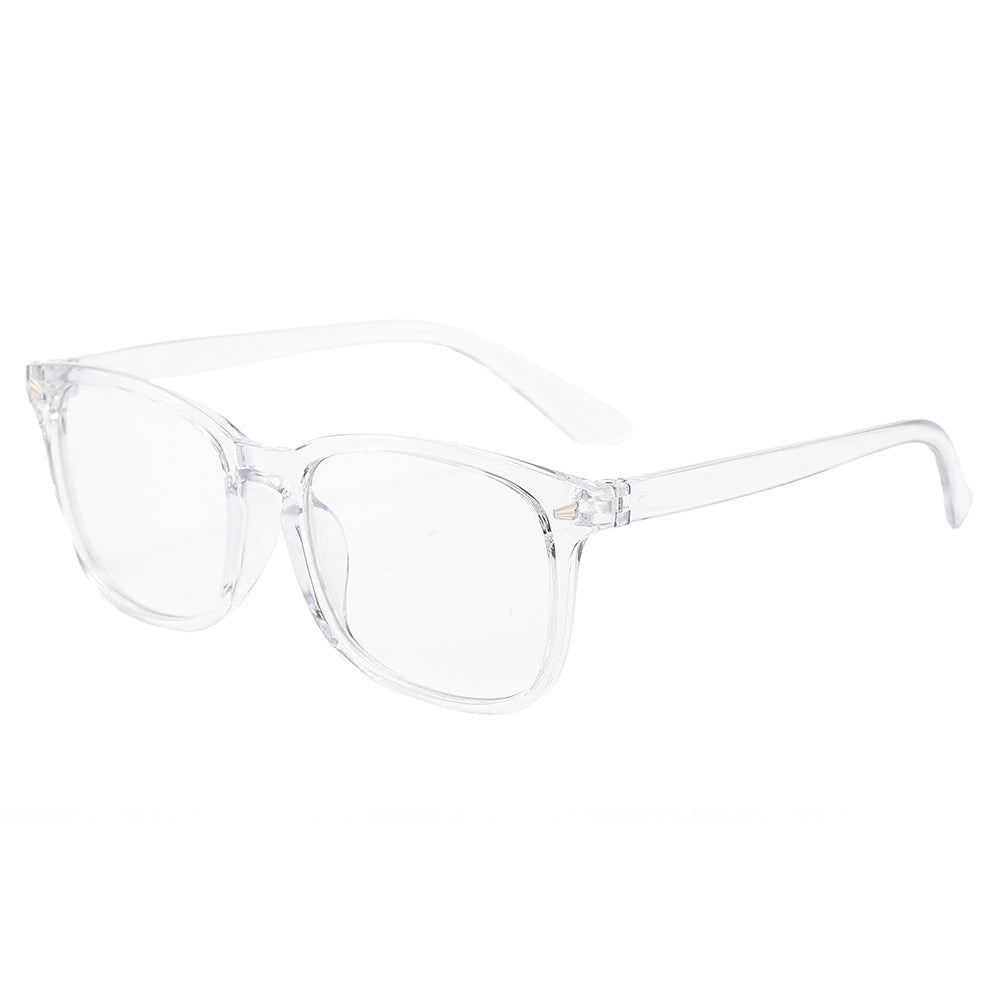 Classic transparent blue light blocking glasses frame, square and round frame, bare-faced flat light glasses, face-fixing students, myopia glasses frames make the face look smaller