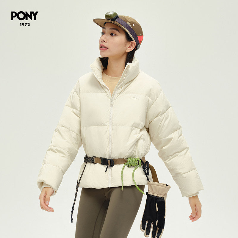 Boni PONY1972 Women's 2025 New Winter Outdoor Leisure Down Jacket Off-White 243W2OF30OW
