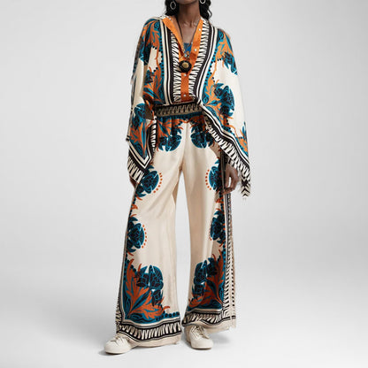 Conjunto de duas peças para menina, modelo calça e blusa, com estampado europeu e americano, lançamento da coleção primavera 2026.