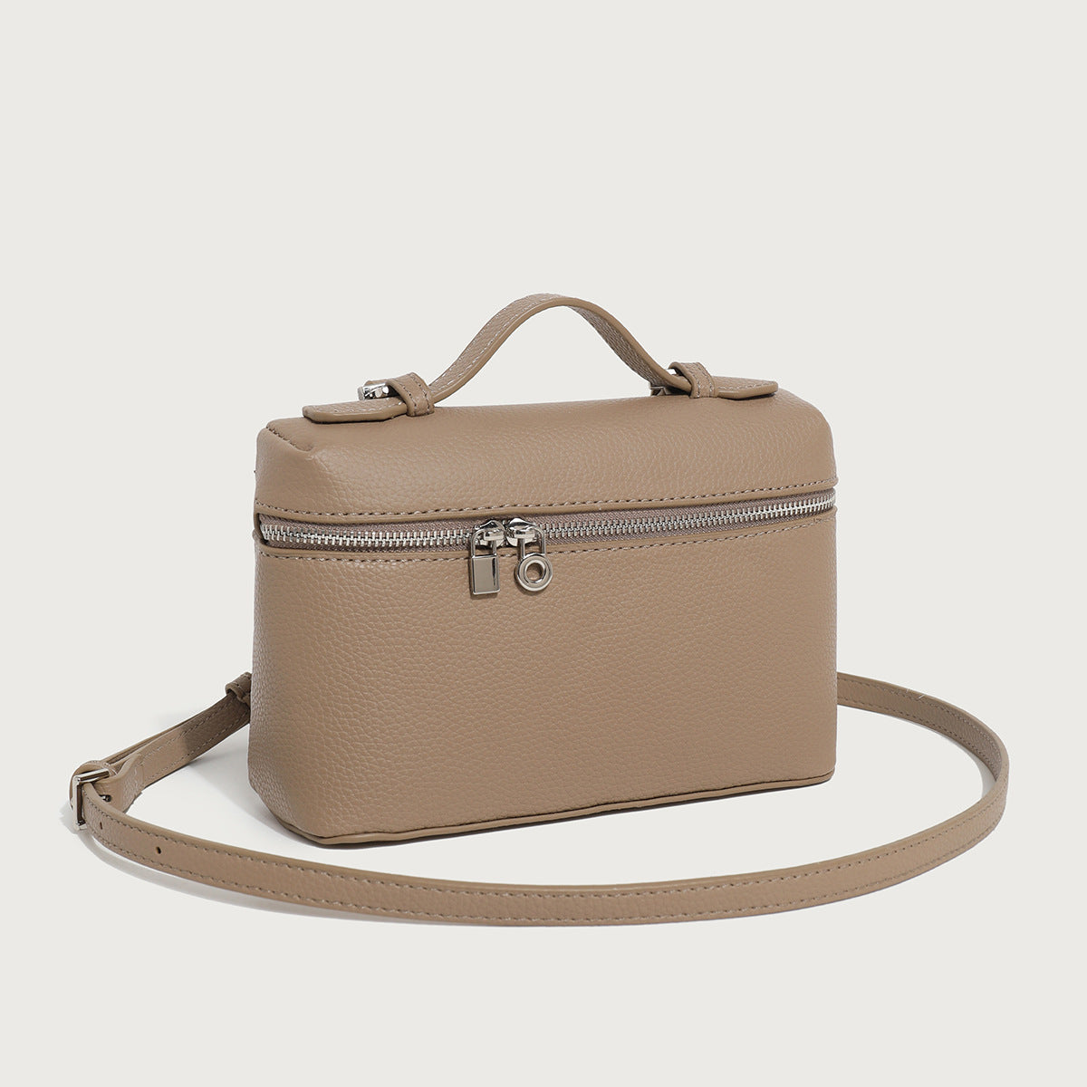 Cross-border small bag women's bag 2024 new trend double zipper handbag makeup bag shoulder crossbody bag wholesale