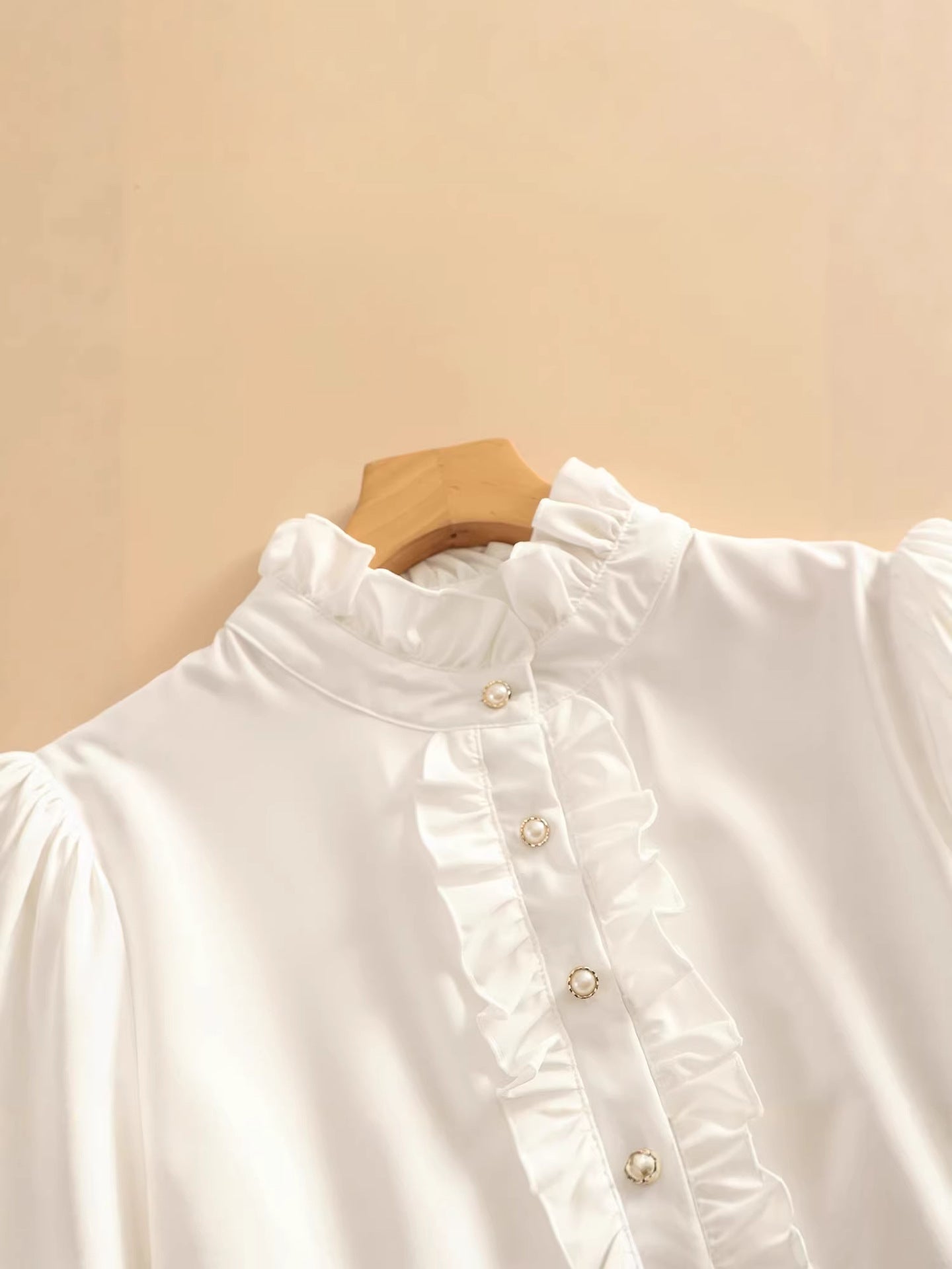 Amazon European and American women's clothing, Wish AliExpress, eBay shirt, ruffled elegant business fashion plus-size shirt