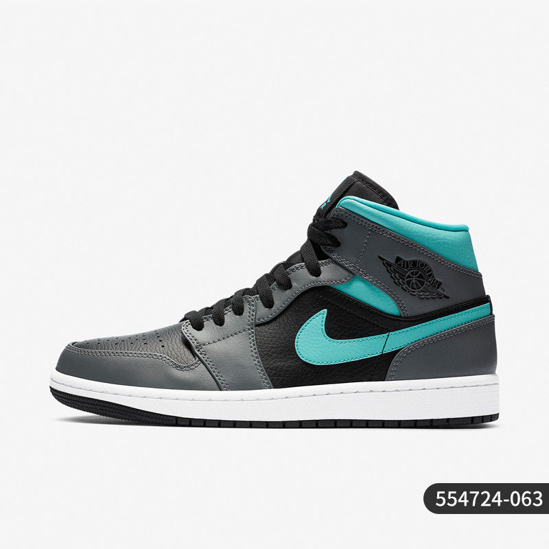 Sapatilhas de basquetebol para homem vintage Jordan autêntico e oficial da Nike, cano médio, modelo 554724-091.