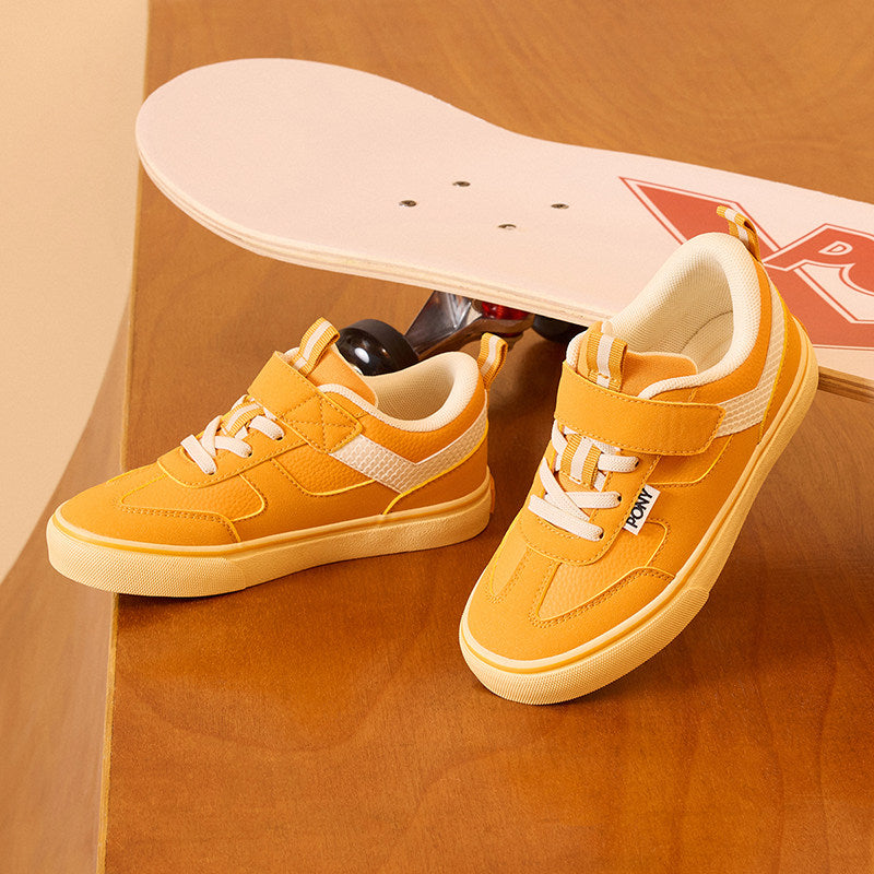 Pony Children's Shoes 2025 Spring Boys' Board Shoes Low Top Athleisure Shoes Earthy Yellow 251K1SK01EY