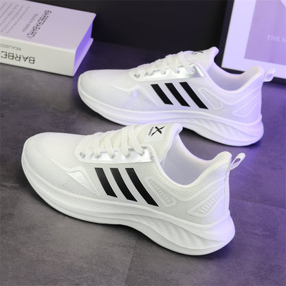 2025 verão Novo Tênis Casual Leve Masculino Sapatos de Malha Branca Masculino e Feminino Casal Tênis de Corrida Respirável