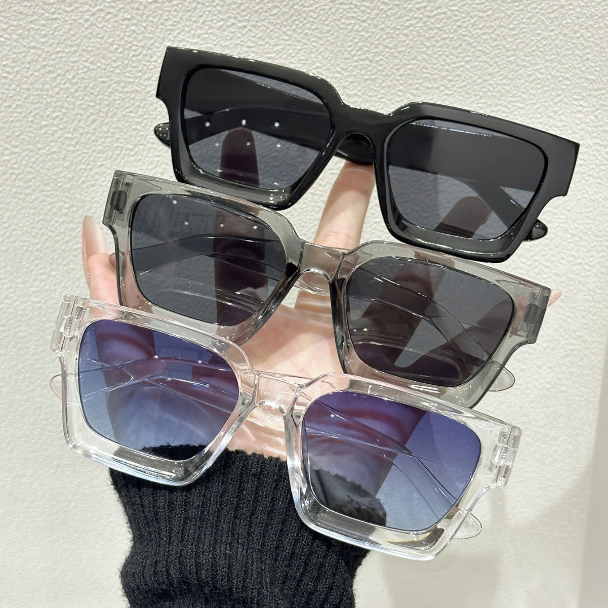 Classic square frame sunglasses 2025 cross-border hot sale wholesale full frame sunscreen men's and women's high-end face small sunglasses