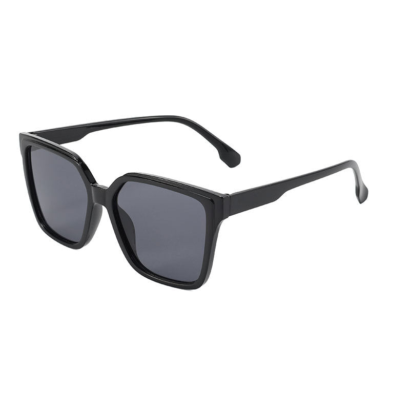 Large frame retro flat mirror, female face, small glasses, full frame, irregular lens, transparent frame, male tide anti-blue light
