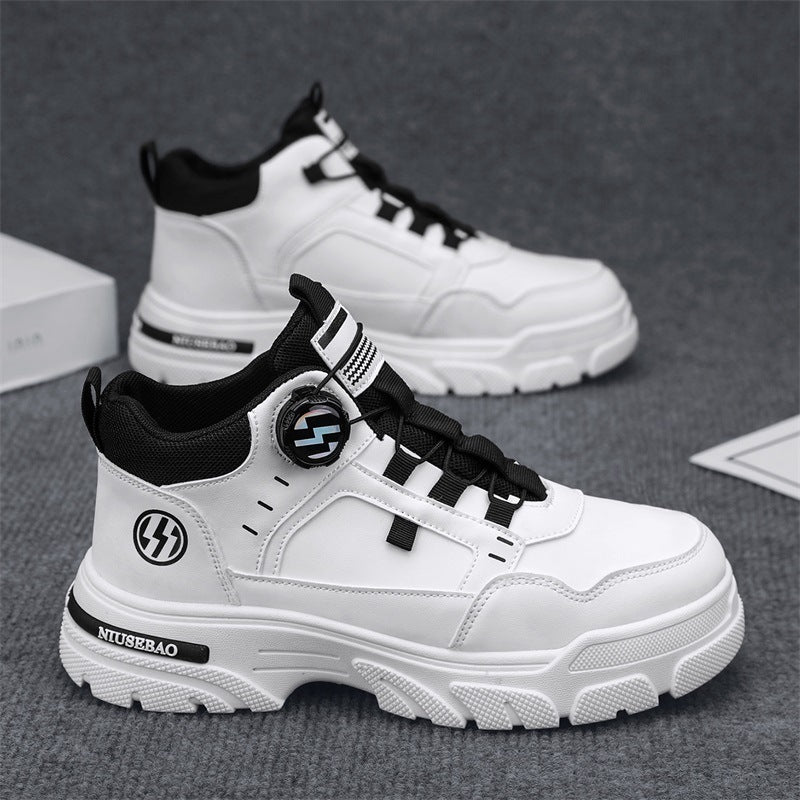 2026 Spring Mid-Top Men's Shoes, Trendy Versatile Men's Boots, Outdoor Men's Shoes, One-Foot Fashion Shoes, Youth Casual Shoes