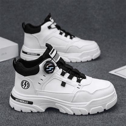 2026 Spring Mid-Top Men's Shoes, Trendy Versatile Men's Boots, Outdoor Men's Shoes, One-Foot Fashion Shoes, Youth Casual Shoes