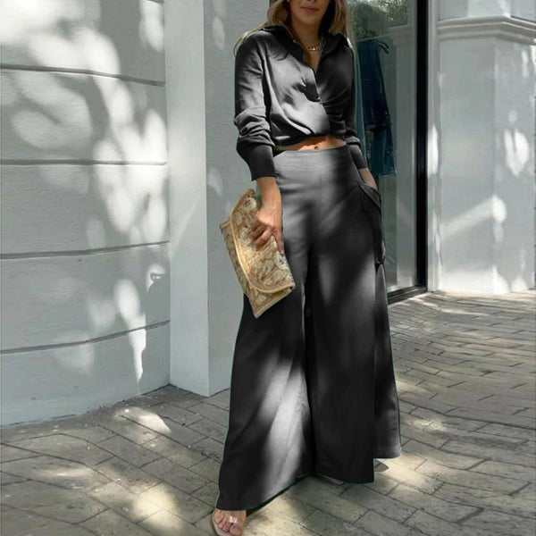 2026 Amazon European and American Clothing New INS Style Temperament Commuter Trend Shirt Fashion Set Women's Two-Piece Set