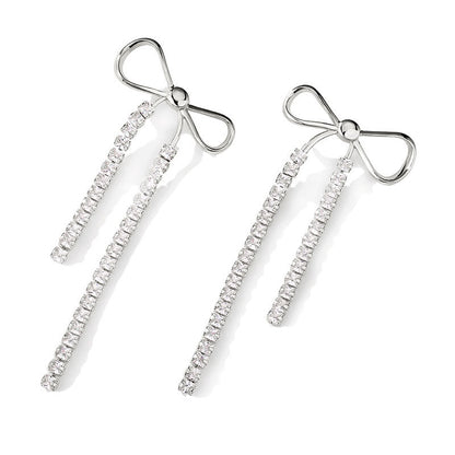 New women's earrings, diamond-studded lupine teardrop-shaped tassel earrings, Baroque court style, multicolor versatile earrings