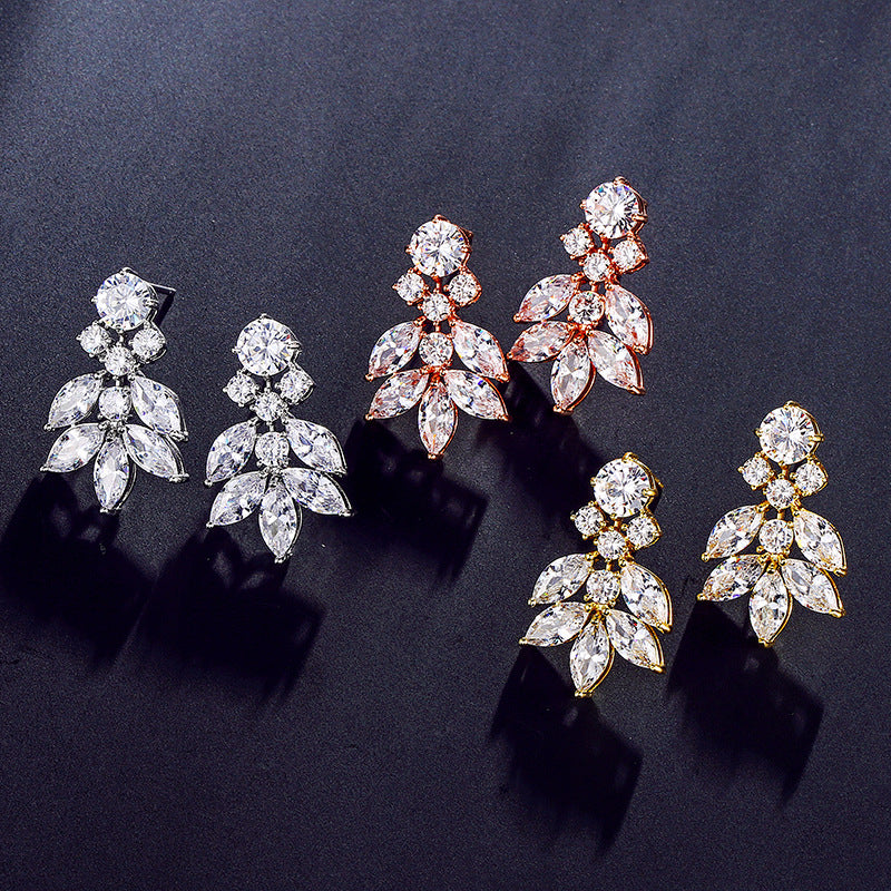 RAKOL cross-border new bridal dress accessories, European and American tassel earrings, necklace sleeves, wholesale accessories
