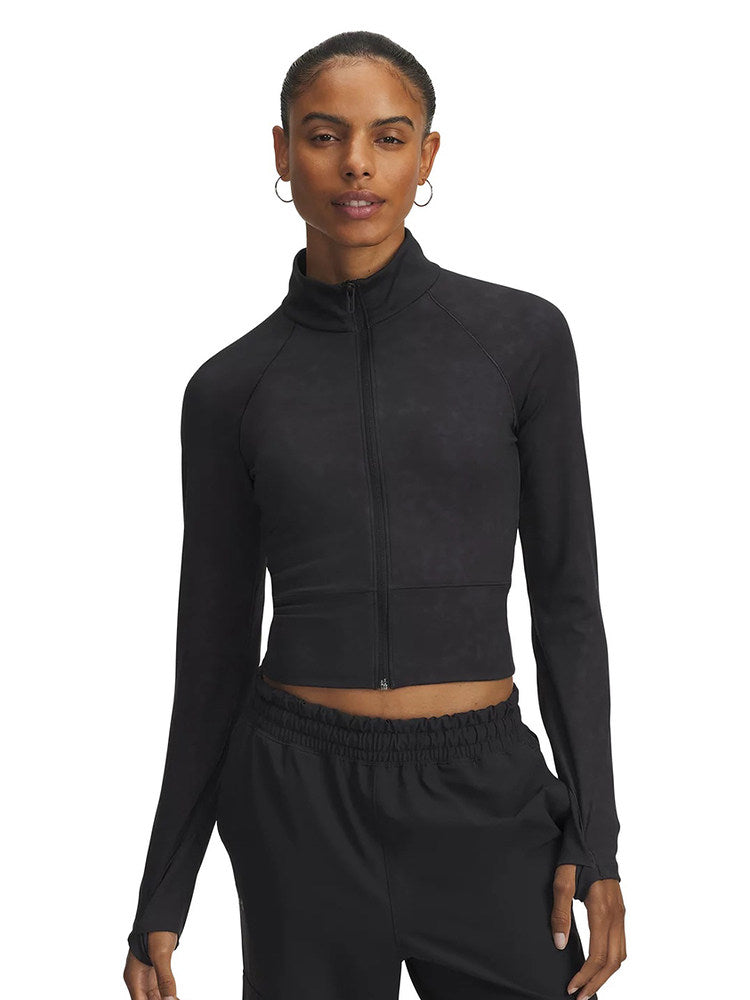 Under Armour Jacket Women's Autumn-Winter Meridian Athleisure Full Zip Cropped Jacket 6007093-001