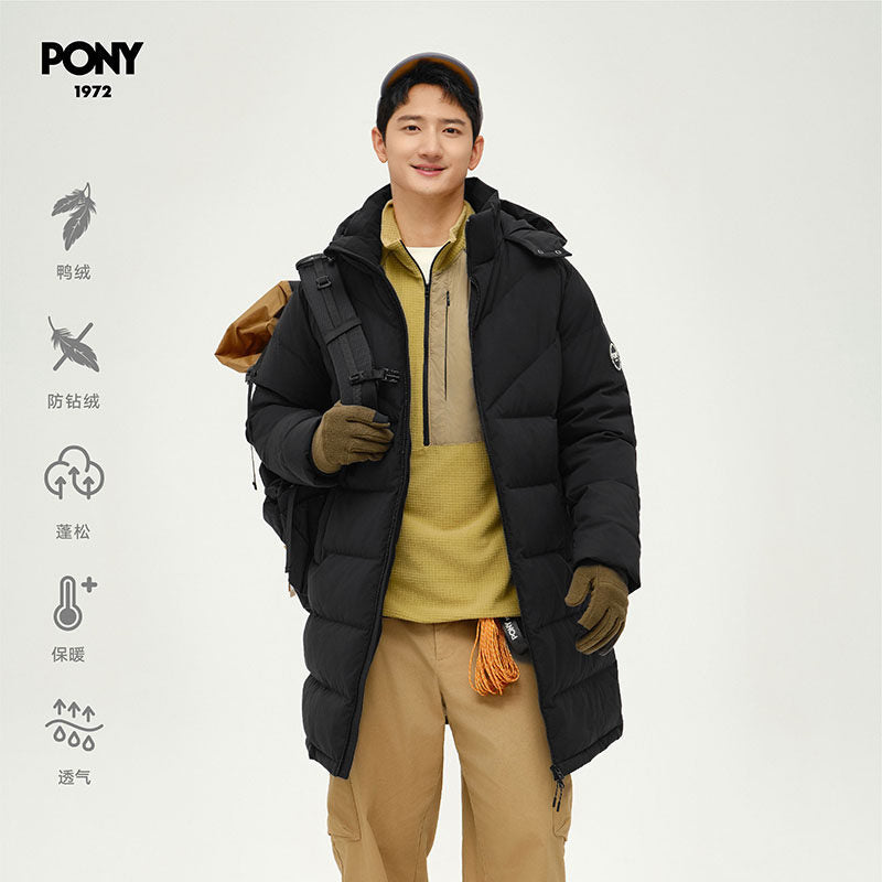 PONY1972 Boni Light Outdoor Down Jacket for Men and Women Casual Warm Comfortable Jacket 244U2OF55BK