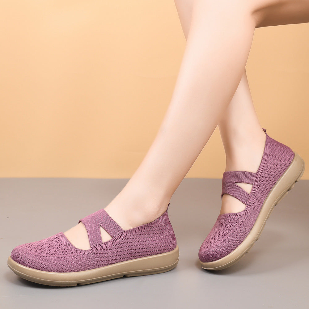 Old Beijing cloth shoes, women's versatile mother shoes, middle-aged and elderly soft soles, lightweight casual women's single shoes, cross-border wholesale