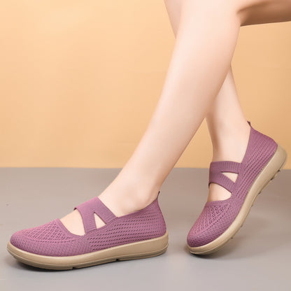 Old Beijing cloth shoes, women's versatile mother shoes, middle-aged and elderly soft soles, lightweight casual women's single shoes, cross-border wholesale