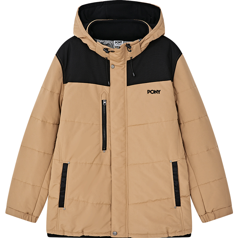 PONY autumn new men's and women's wear-resistant water-repellent warm outdoor sports woven cotton suit 243U2NC51KK