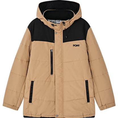 PONY autumn new men's and women's wear-resistant water-repellent warm outdoor sports woven cotton suit 243U2NC51KK