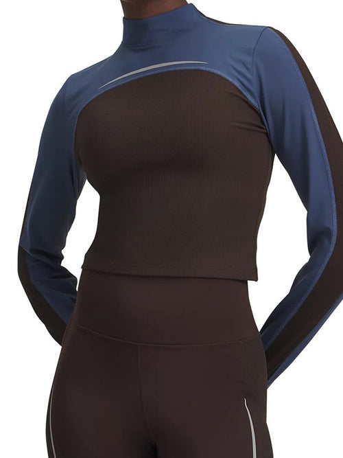 UA Under Armour Winter Halo Women's Crew Neck Semi Turtleneck Training Sports Long Sleeve Tights 6005980-246