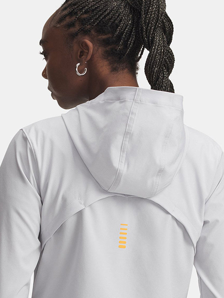 Under Armour Jacket UA Fall/Winter Women's Leisure Sports Running Fitness Woven Hooded Jacket 1377043-014