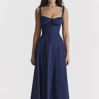 Estação independente da Amazon, roupas femininas europeias e americanas, estilo francês elegante retro, roupa com suspensórios, vestido feminino europeu e americano.