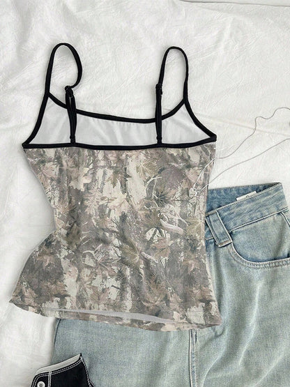 Ruifu, transfronteiriço, Amazon, Europa e Estados Unidos, tops de liga sexy, roupa para mulher, colete retro de verão 2025, mulher