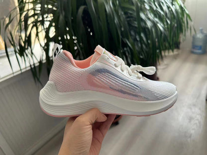 Cross-border autumn 2023 new Korean version of breathable flying knitted women's shoes, student running sneakers, casual shoes, one dropship