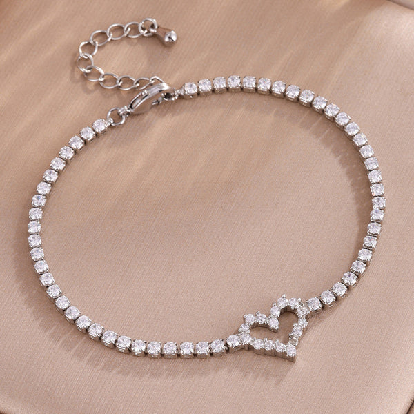 Cross-border European and American full diamond light luxury bracelet, niche design, light luxury style diamond-set zircon tennis ball bracelet for women, never fades | Ciaura