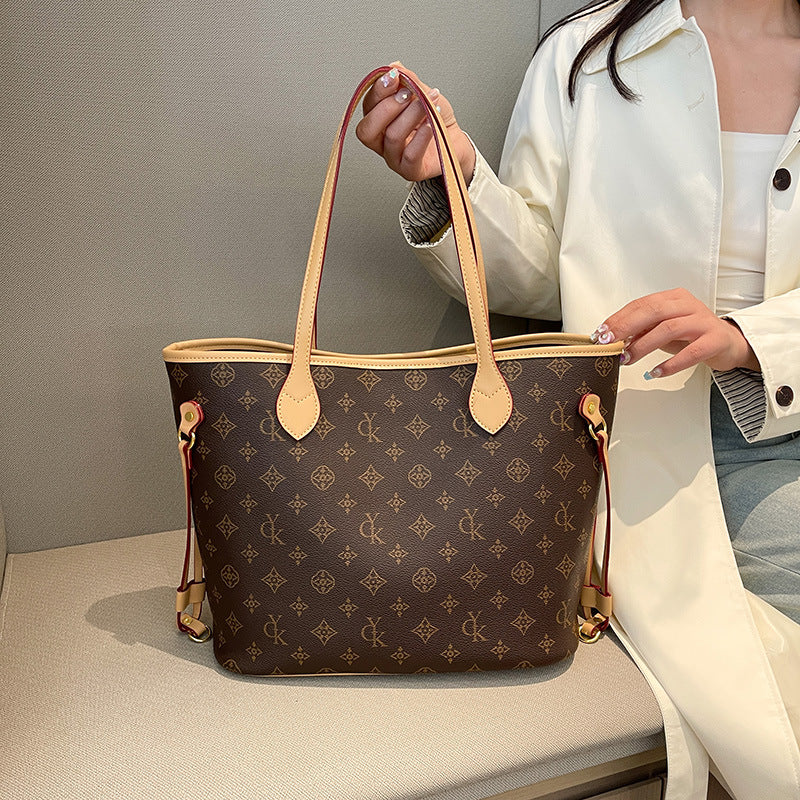 Internacional Grande capacidade Bolsa tote fashion estampado contraste de cores Bolsa minimalista para o dia a dia Bolsa de ombro atacado de fábrica Bolsa