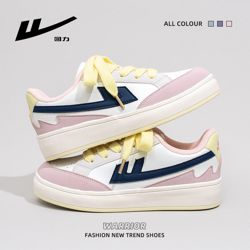 Pull-back dopamine splicing, contrasting platform shoes, cross-strap design low-top shoes, new versatile casual shoes